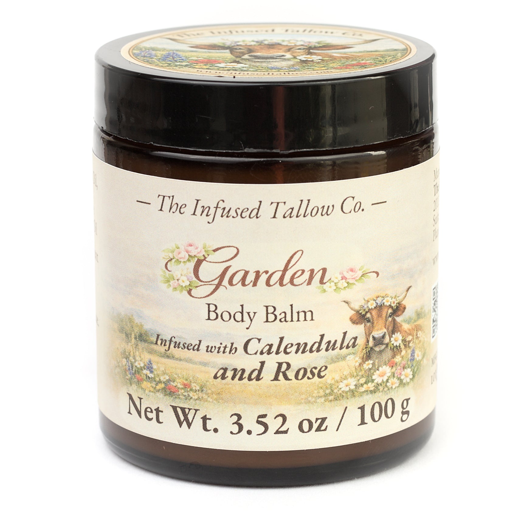 Garden Body Balm jar, front label