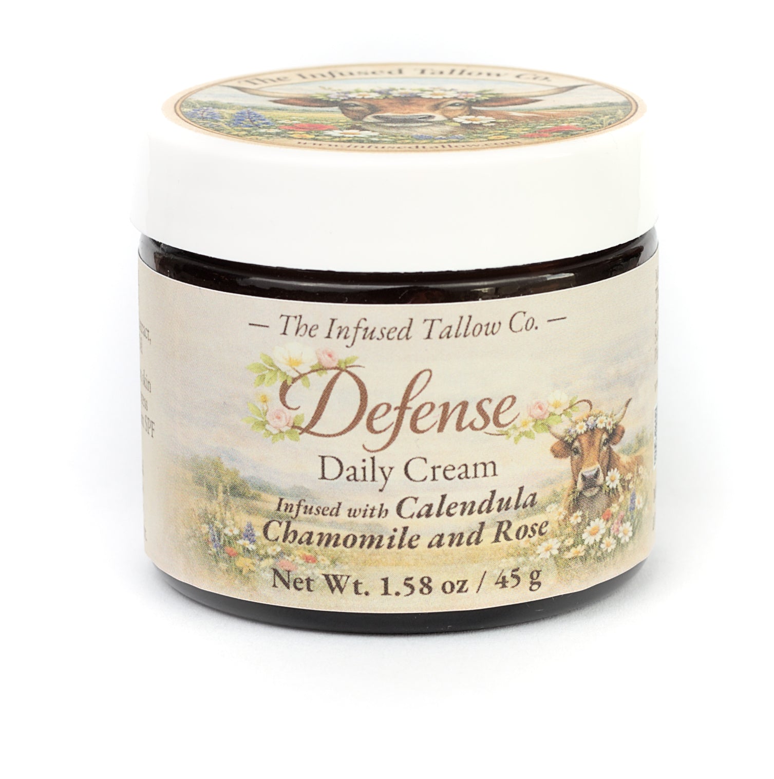 Defense Daily Cream jar, front label